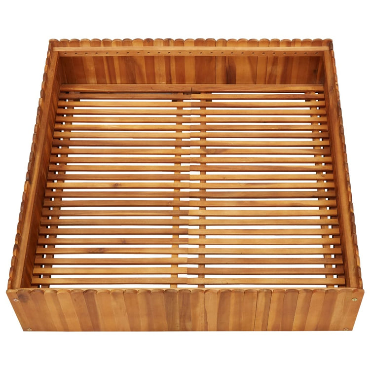 VIDAXL -Planungsbox Erhöhte 100x100x25 cm Festkörper -Acaciahout