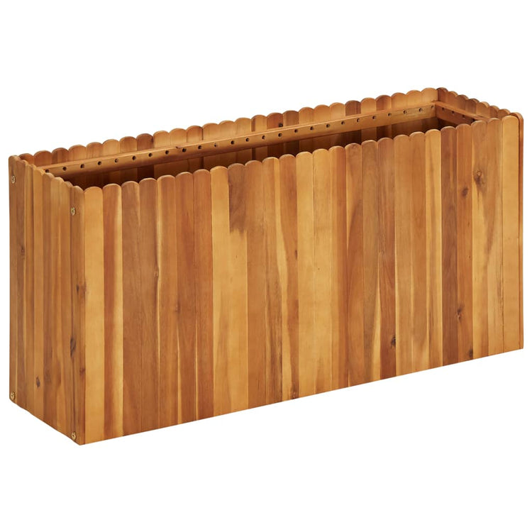 Vidaxx Pflanzgefäß erhöht 100x30x50 cm aus massivem Akazienholz