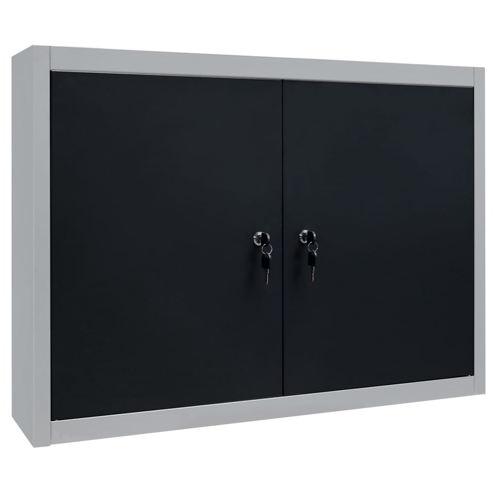 Vidaxx Wand-Werkzeugschrank in Metallgrau und Schwarz