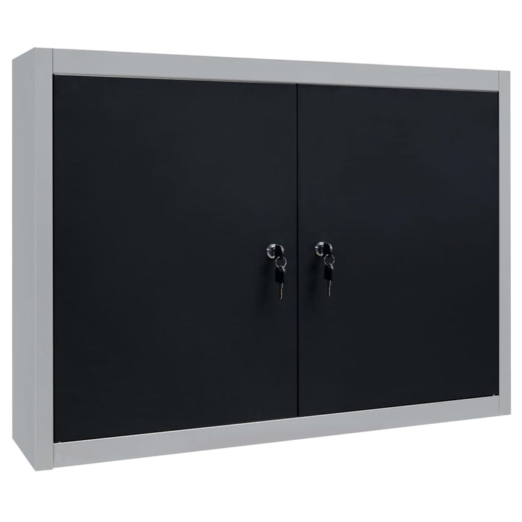 Vidaxx Wand-Werkzeugschrank in Metallgrau und Schwarz