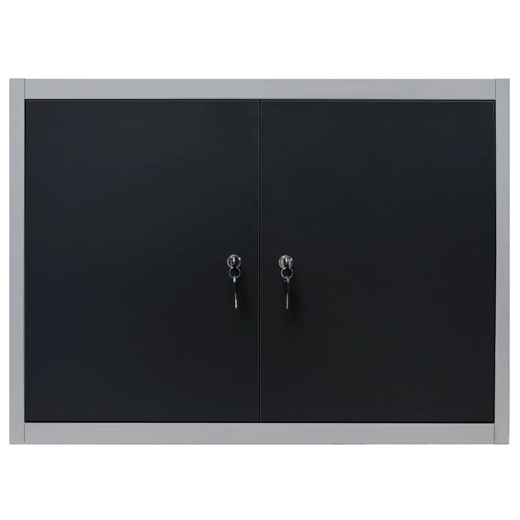 Vidaxx Wand-Werkzeugschrank in Metallgrau und Schwarz
