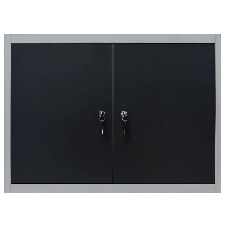 Vidaxx Wand-Werkzeugschrank in Metallgrau und Schwarz
