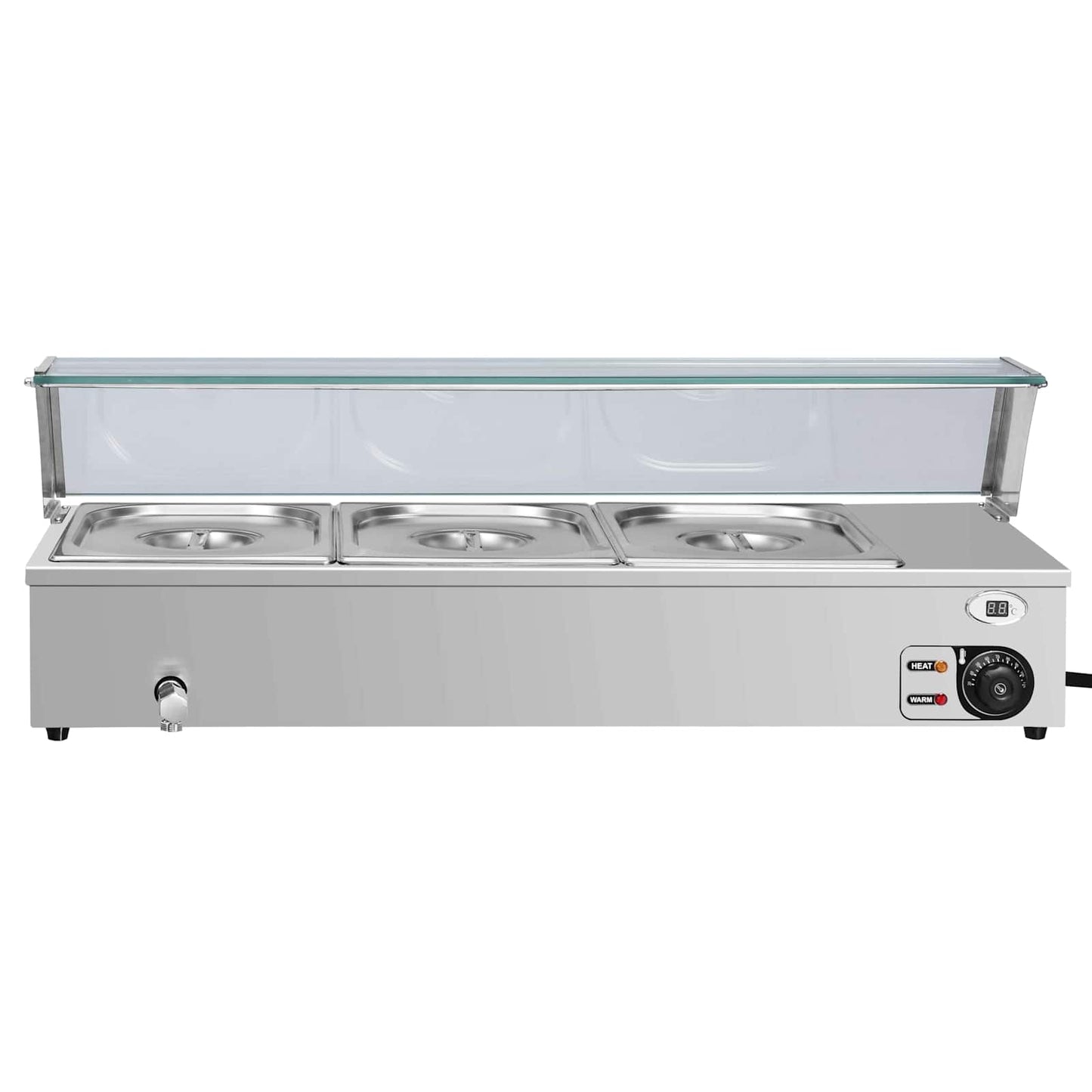 VidaXL Chafing Dishes aus silbernem Edelstahl