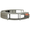 Vidaxl hottub-bouw poly rattan grau