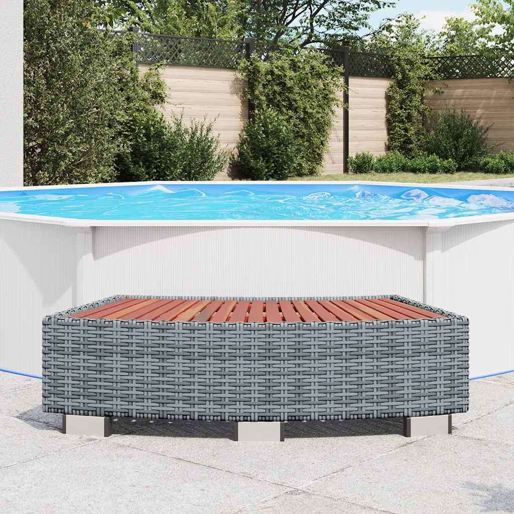 Vidaxl Splash 92x45x25 cm Poly Rattan Grau