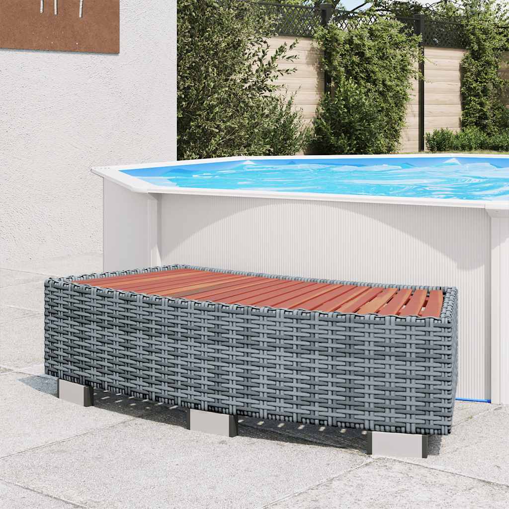 Vidaxl Splash 92x45x25 cm Poly Rattan Grau