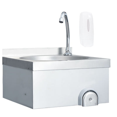 VIDAXL -Waschbecken mit Tap- und Seifspender Edelstahl