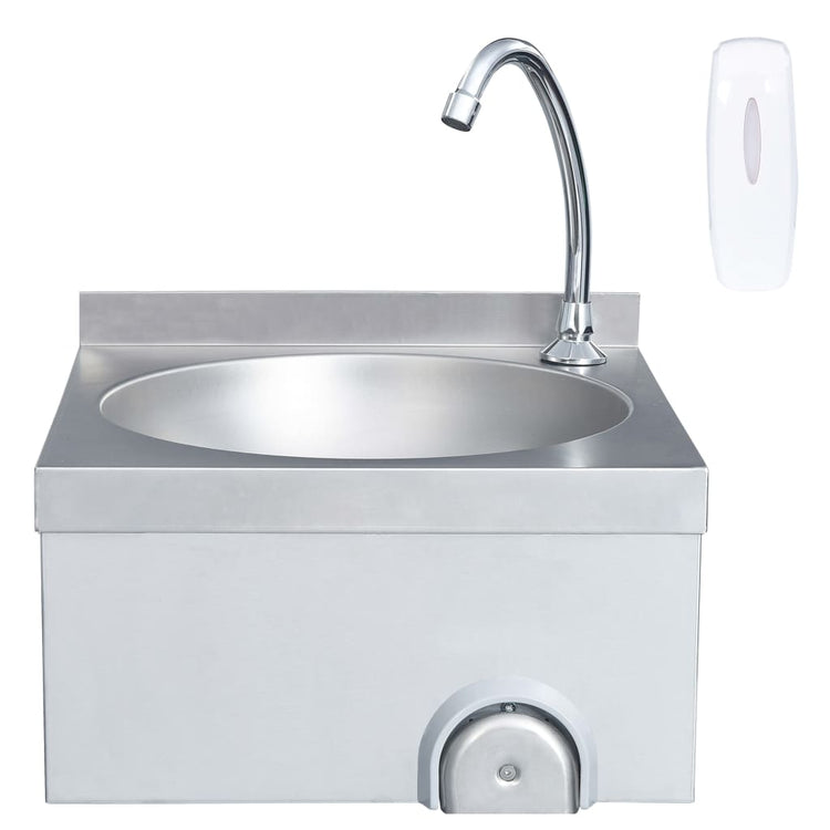 VIDAXL -Waschbecken mit Tap- und Seifspender Edelstahl