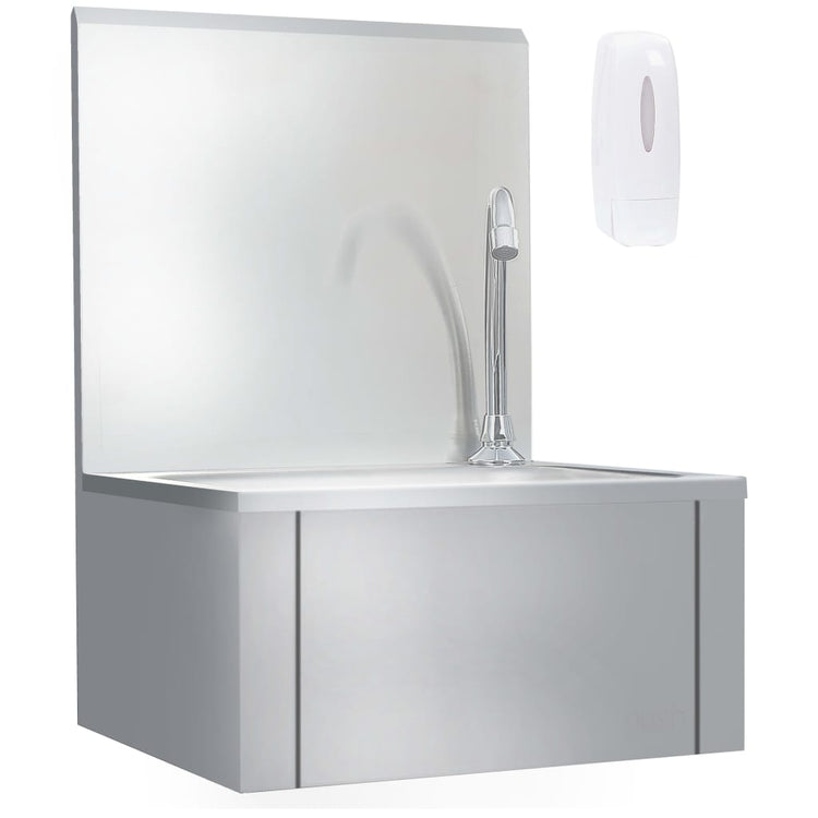 VIDAXL -Waschbecken mit Tap- und Seifspender Edelstahl