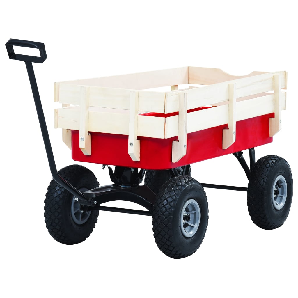 VidaXL Gartenwagen 150 kg rot