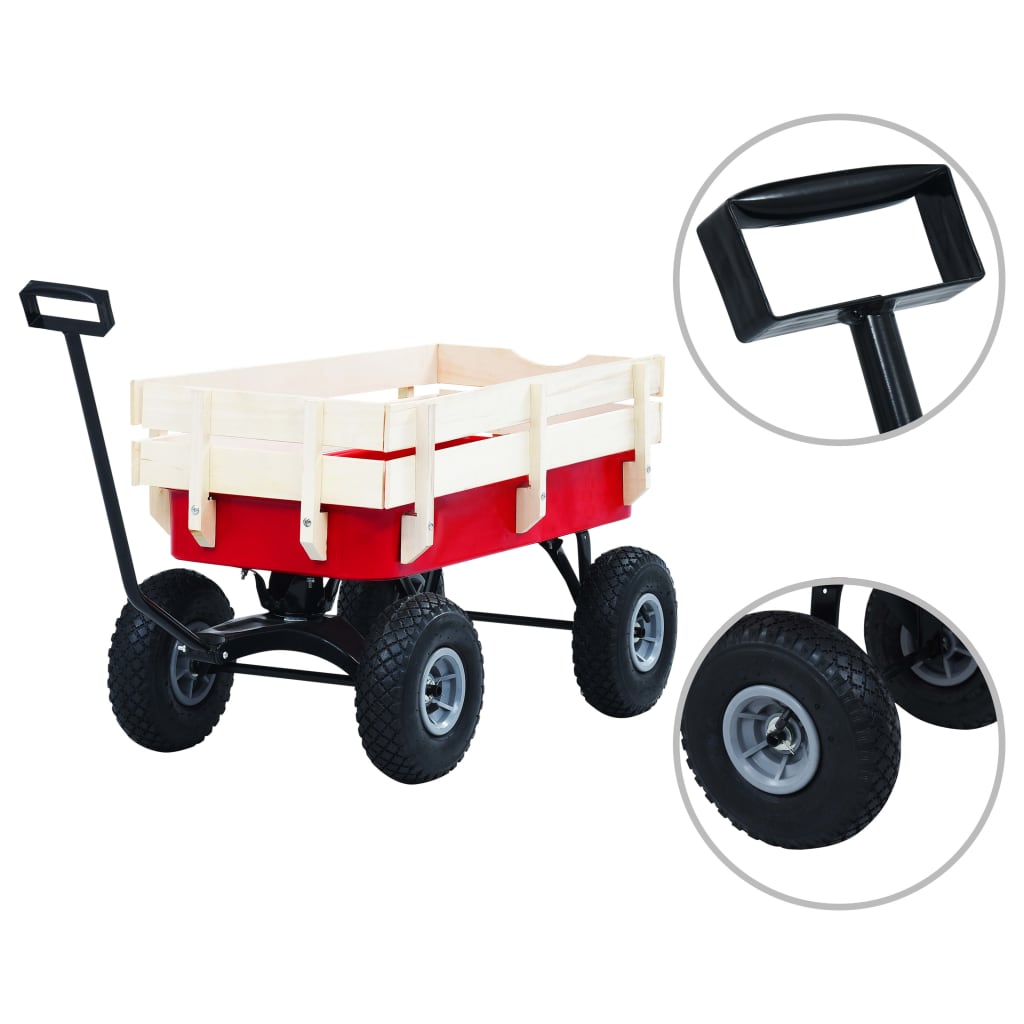 VidaXL Gartenwagen 150 kg rot