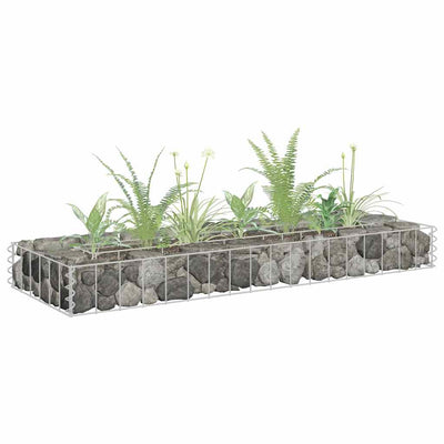 Vidaxl Gabion -Pflanzer vermehrte 90 x 30 x 10 cm verzinkter Stahl
