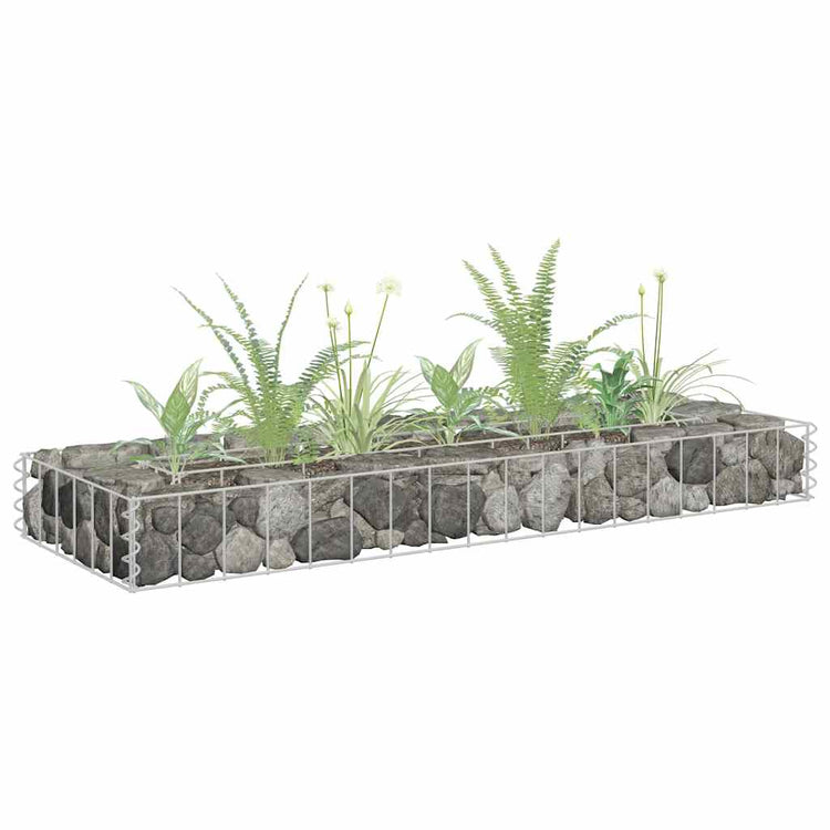Vidaxl Gabion -Pflanzer vermehrte 90 x 30 x 10 cm verzinkter Stahl