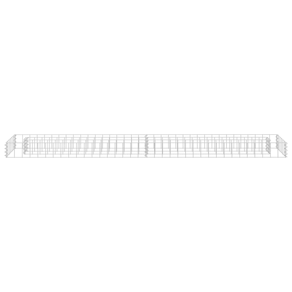 Vidaxl Gabion -Pflanzer erhöht 180 x 30 x 10 cm verzinkter Stahl