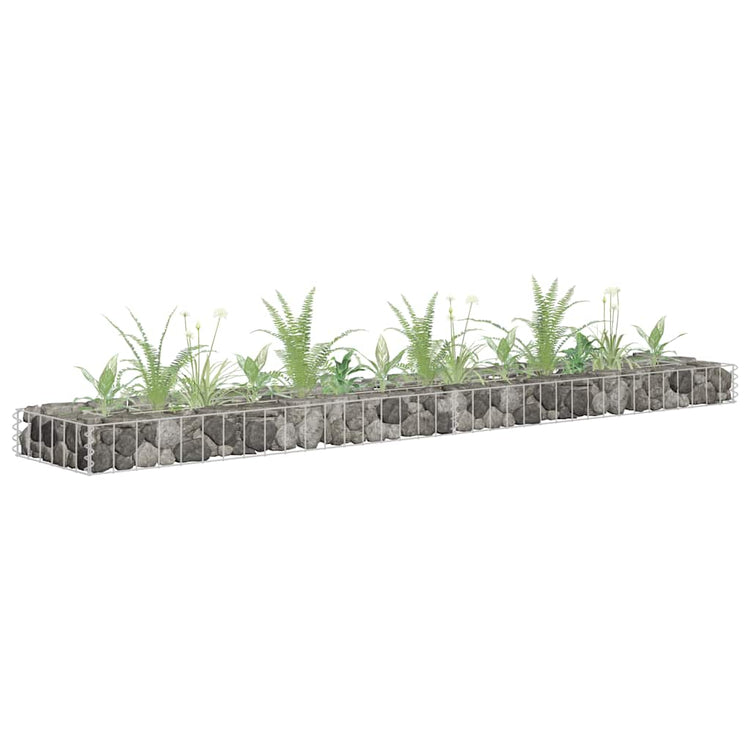 Vidaxl Gabion -Pflanzer erhöht 180 x 30 x 10 cm verzinkter Stahl