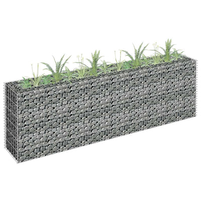 Vidaxl Gabion -Pflanzer erhöhte 180 x 30 x 60 cm verzinkte Stahl