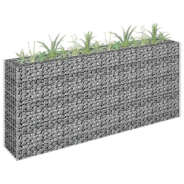 Vidaxl Gabion -Pflanzer erhöht 180 x 30 x 90 cm verzinkter Stahl