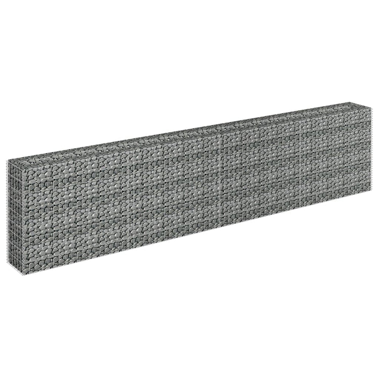 Vidaxl Gabion -Pflanzer erhöhte 360 ​​x 30 x 90 cm verzinkte Stahl