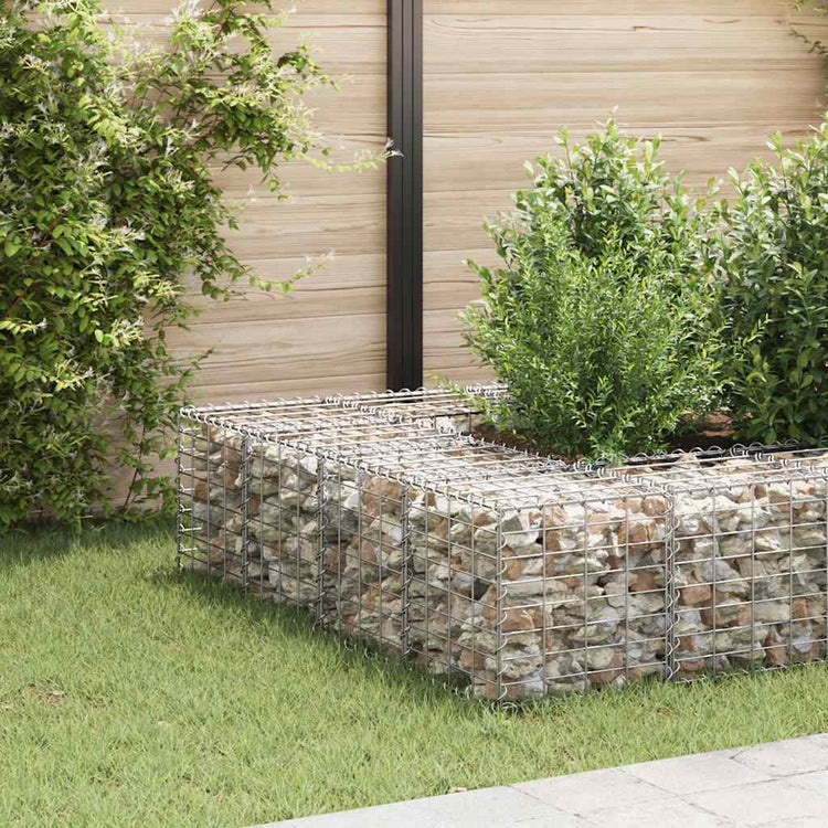 Vidaxl Gabion Pflanzer erhöhter Würfel 40x40x40 cm Stahldraht