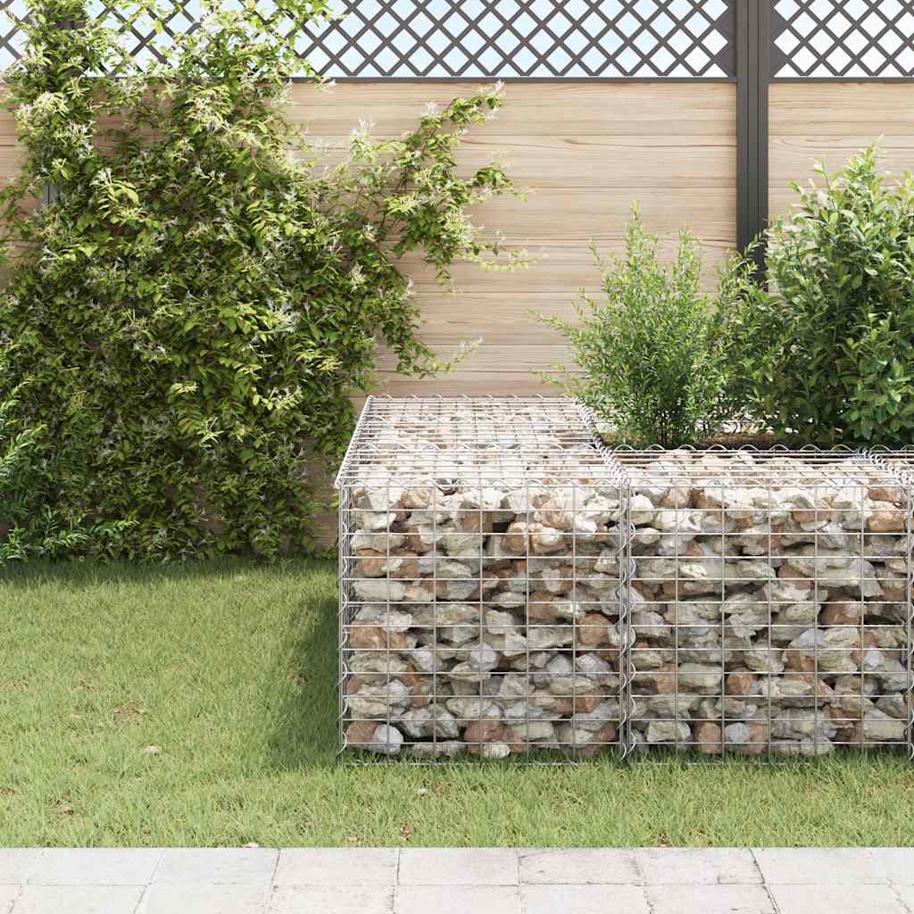 Vidaxl Gabion Pflanzer erhöhter Würfel 60x60x60 cm Stahldraht