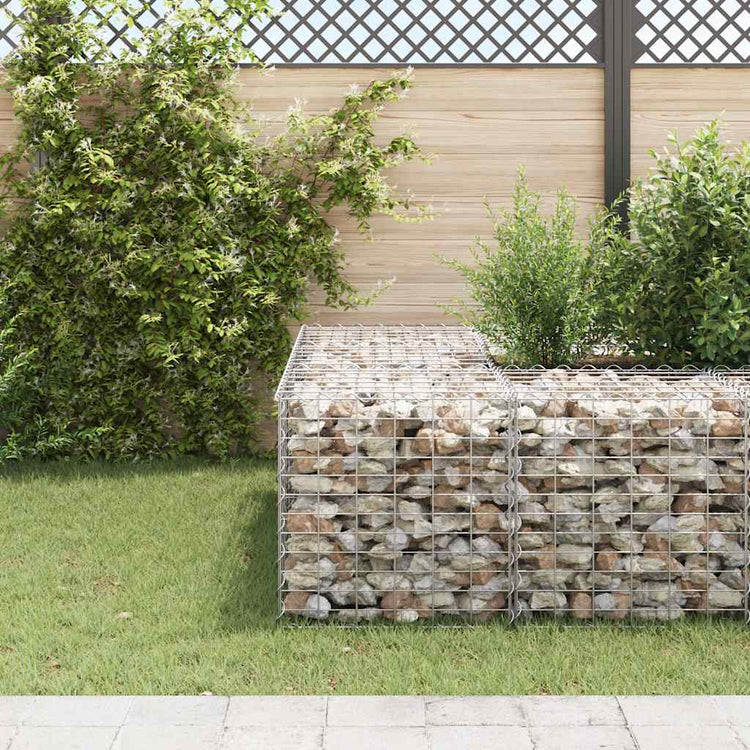Vidaxl Gabion Pflanzer erhöhter Würfel 60x60x60 cm Stahldraht
