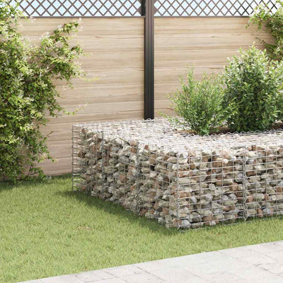 Vidaxl Gabion Pflanzer erhöhter Würfel 60x60x60 cm Stahldraht