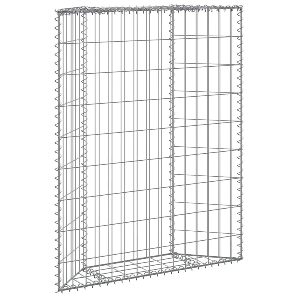 Vidaxl Gabion Planning Bucks Trapez 80x20x100 cm verzinkter Stahl