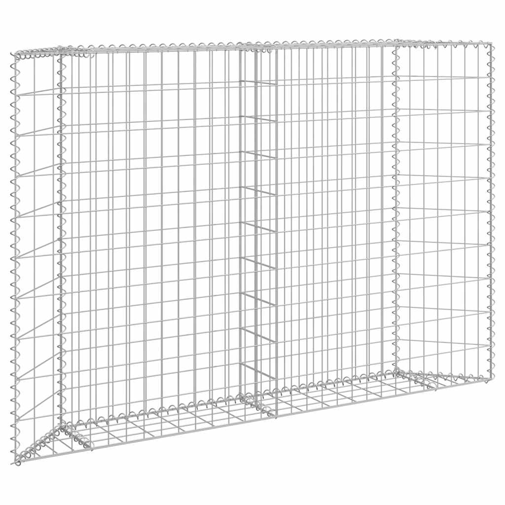 VIDAXL GABION PLANS EIGER TRAPEZIUM 150 x 20 x 100 cm verzinkter Stahl