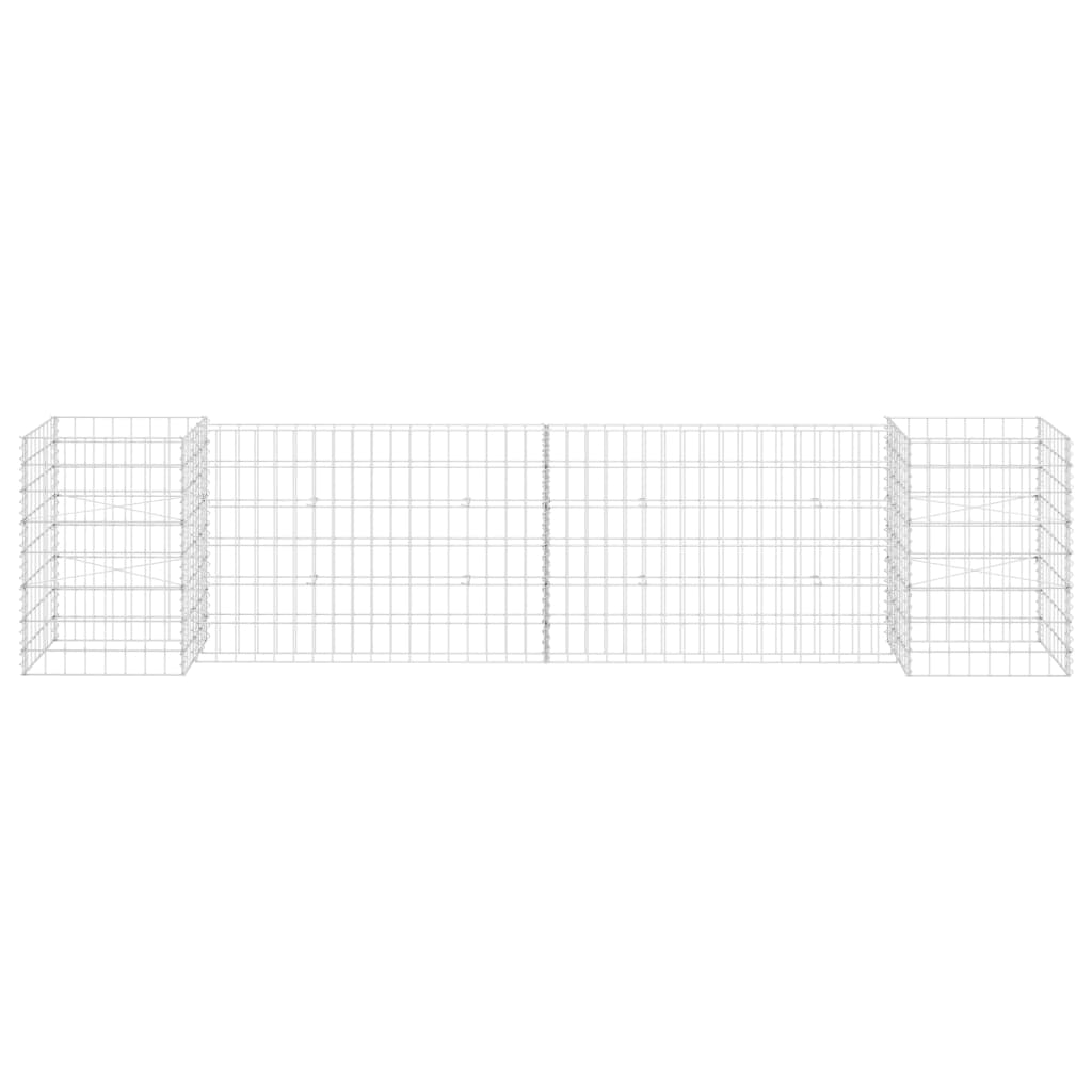 Vidaxl Gabion-Pflanzer H-förmig 260 x 40 x 60 cm Stahldraht
