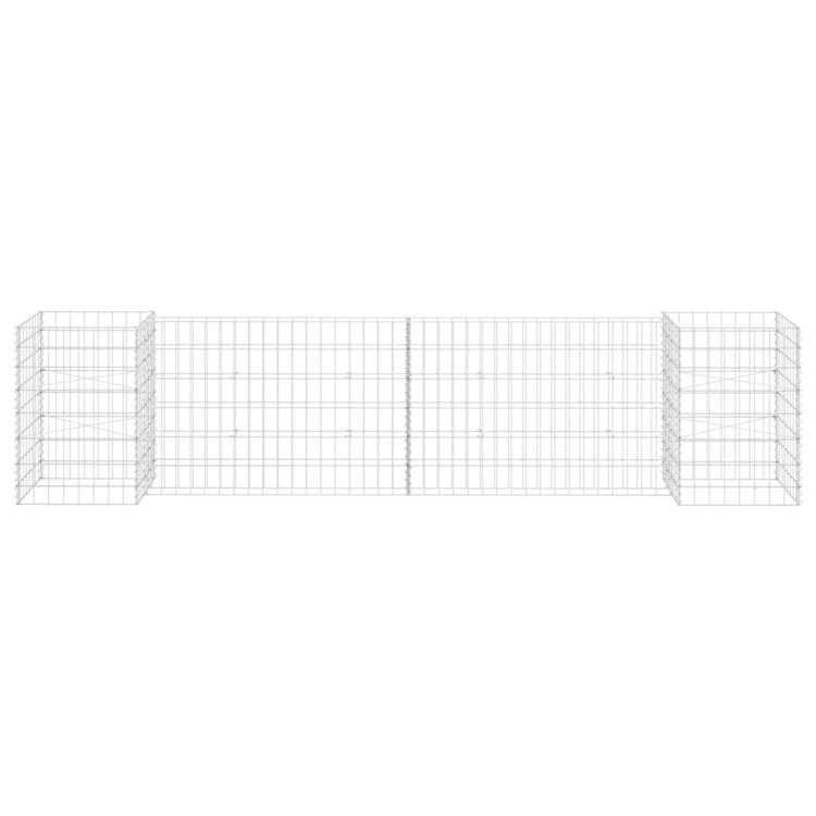 Vidaxl Gabion-Pflanzer H-förmig 260 x 40 x 60 cm Stahldraht
