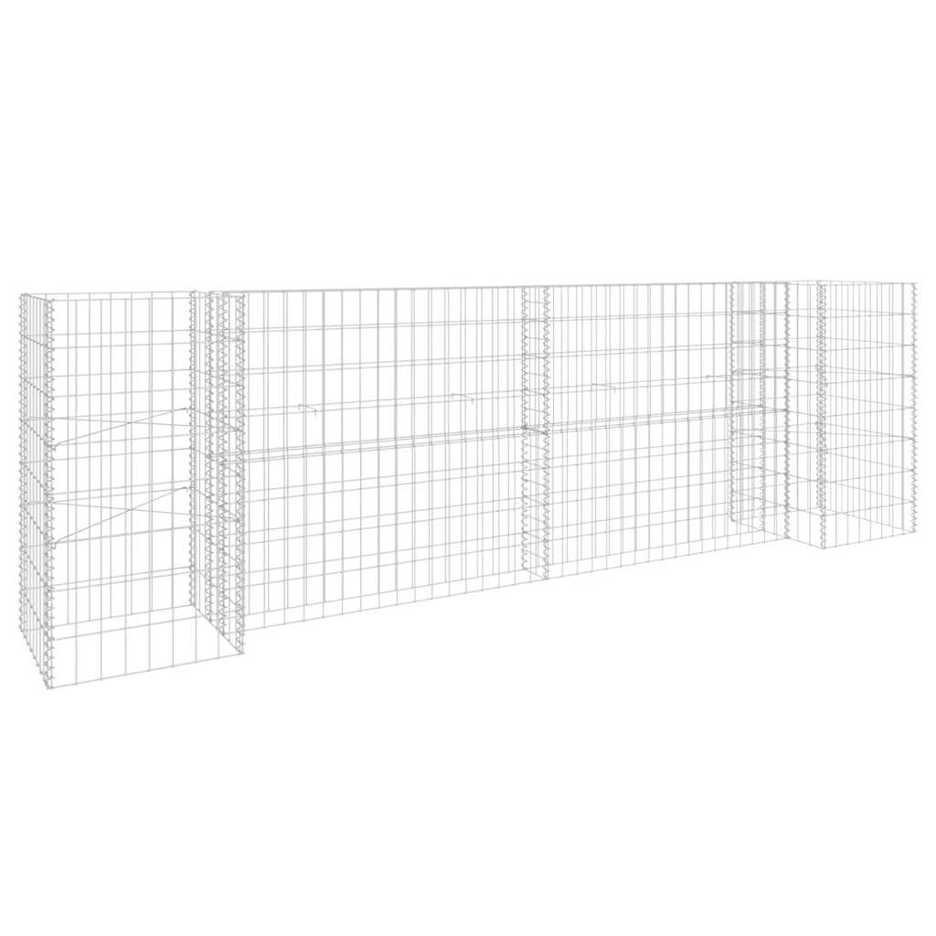 Vidaxl Gabion-Pflanzer H-förmig 260 x 40 x 80 cm Stahldraht