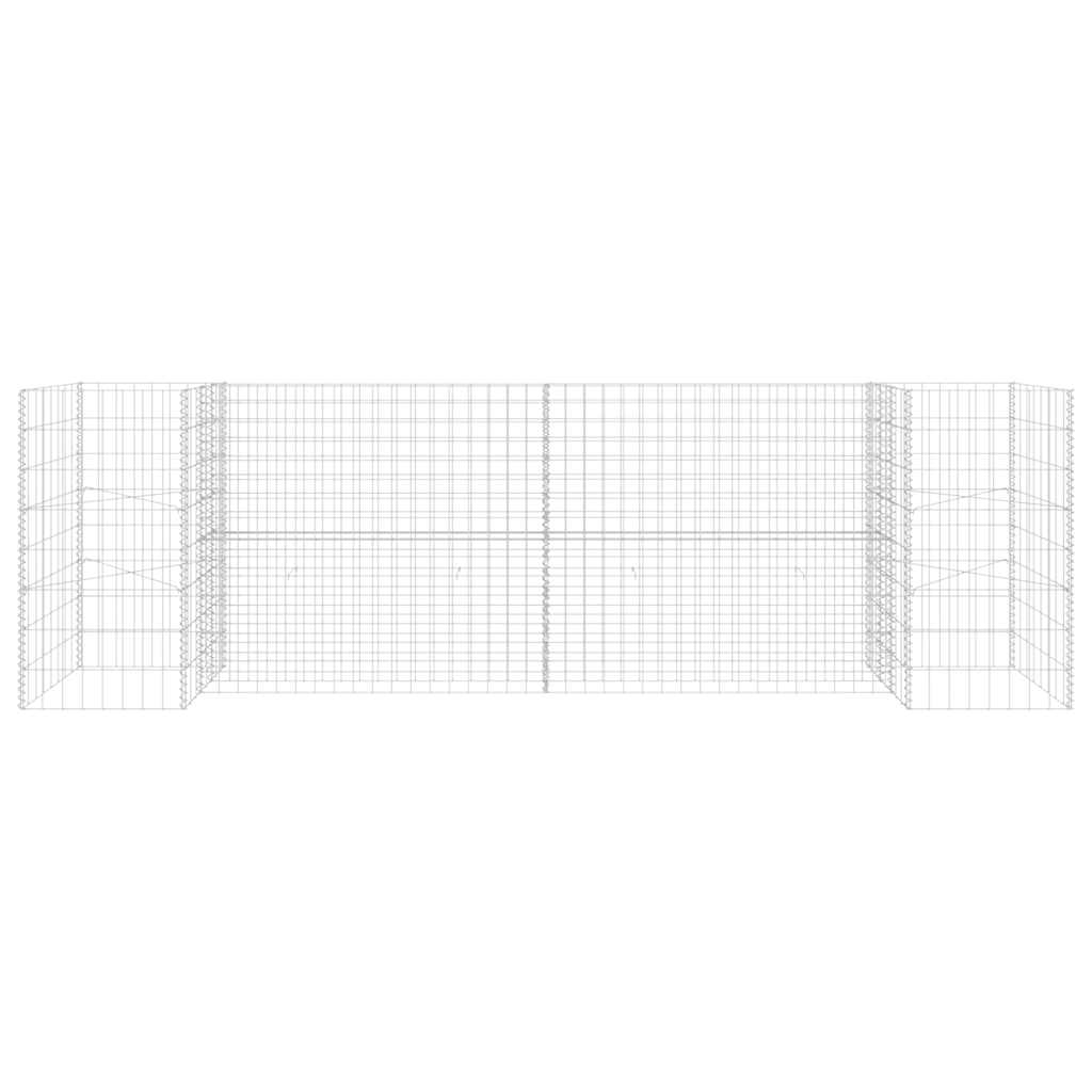 Vidaxl Gabion-Pflanzer H-förmig 260 x 40 x 80 cm Stahldraht