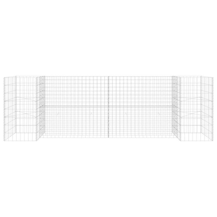 Vidaxl Gabion-Pflanzer H-förmig 260 x 40 x 80 cm Stahldraht