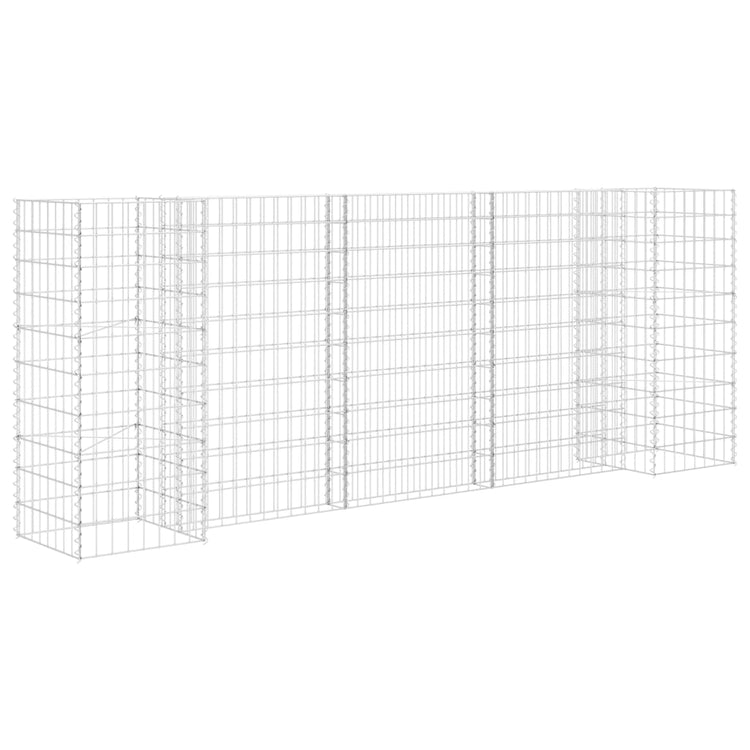 Vidaxl Gabion Planungsbox H-förmig 260x40x100 cm Stahldraht