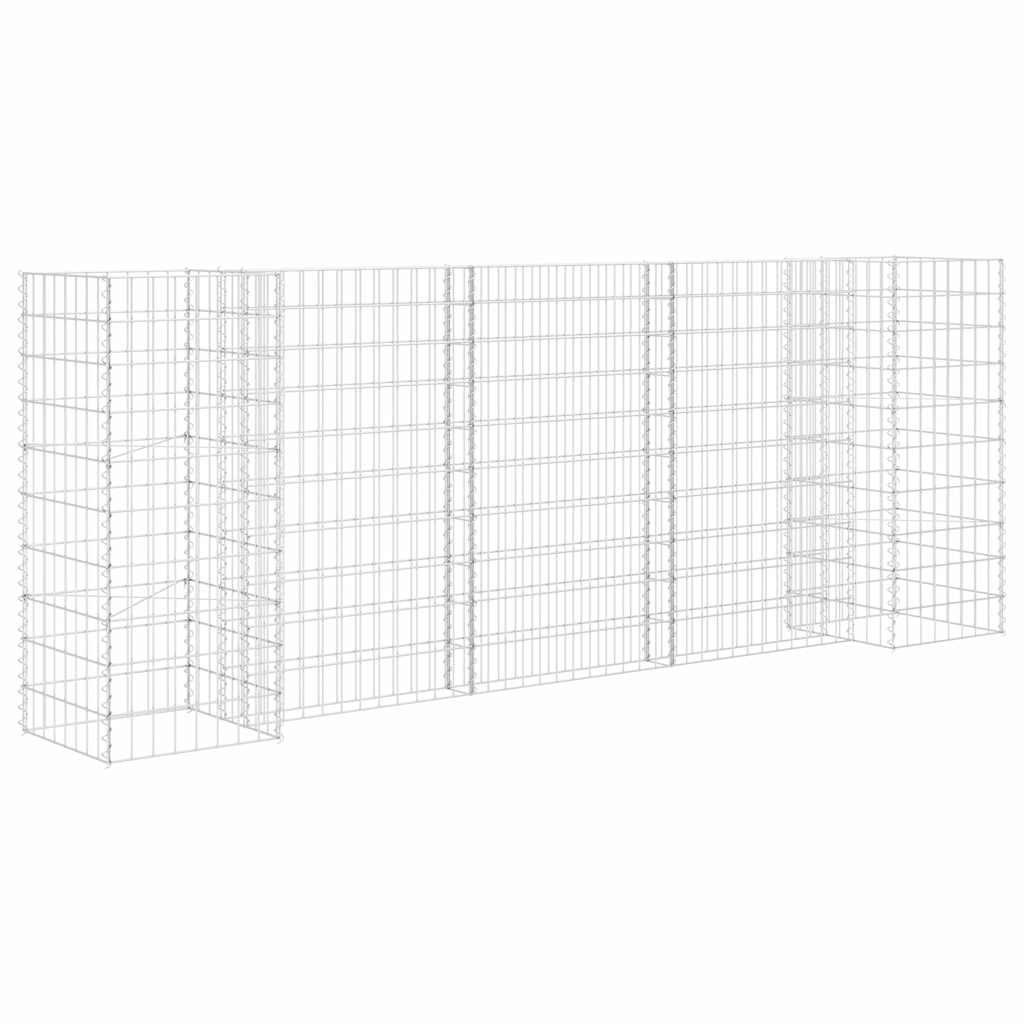 Vidaxl Gabion Planungsbox H-förmig 260x40x100 cm Stahldraht
