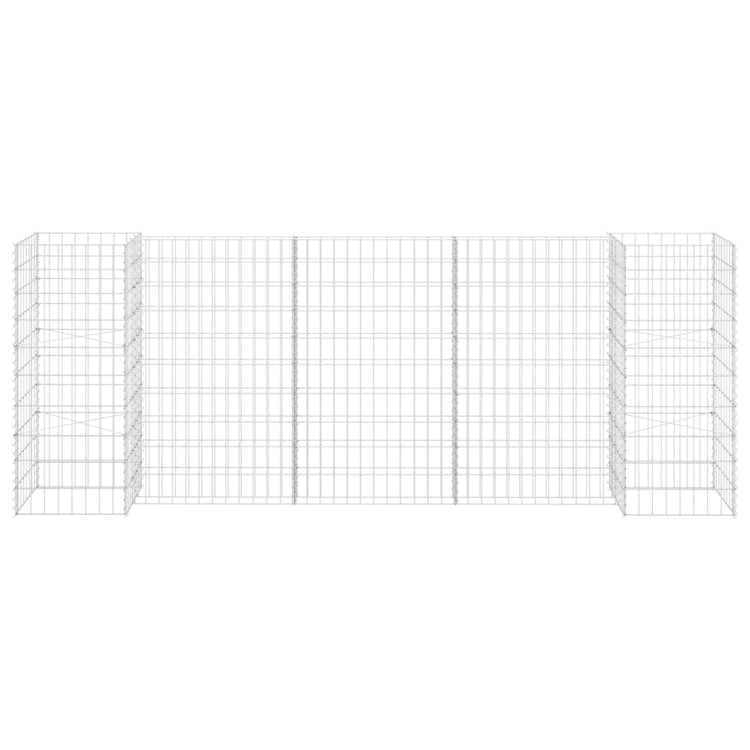 Vidaxl Gabion Planungsbox H-förmig 260x40x100 cm Stahldraht
