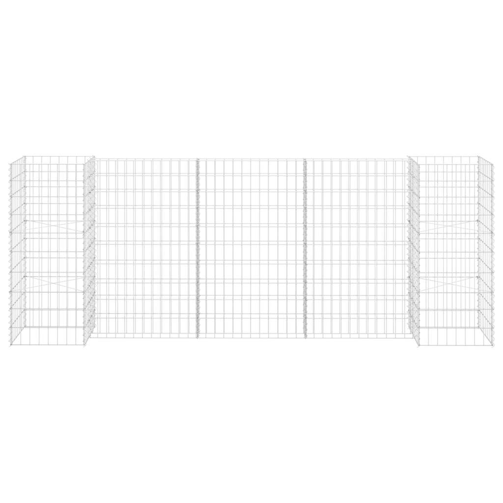 Vidaxl Gabion Planungsbox H-förmig 260x40x100 cm Stahldraht