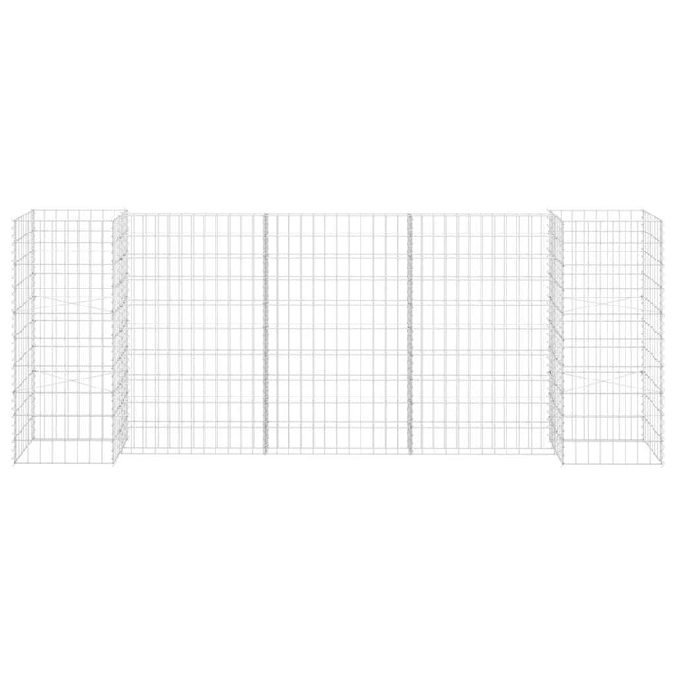 Vidaxl Gabion Planungsbox H-förmig 260x40x100 cm Stahldraht