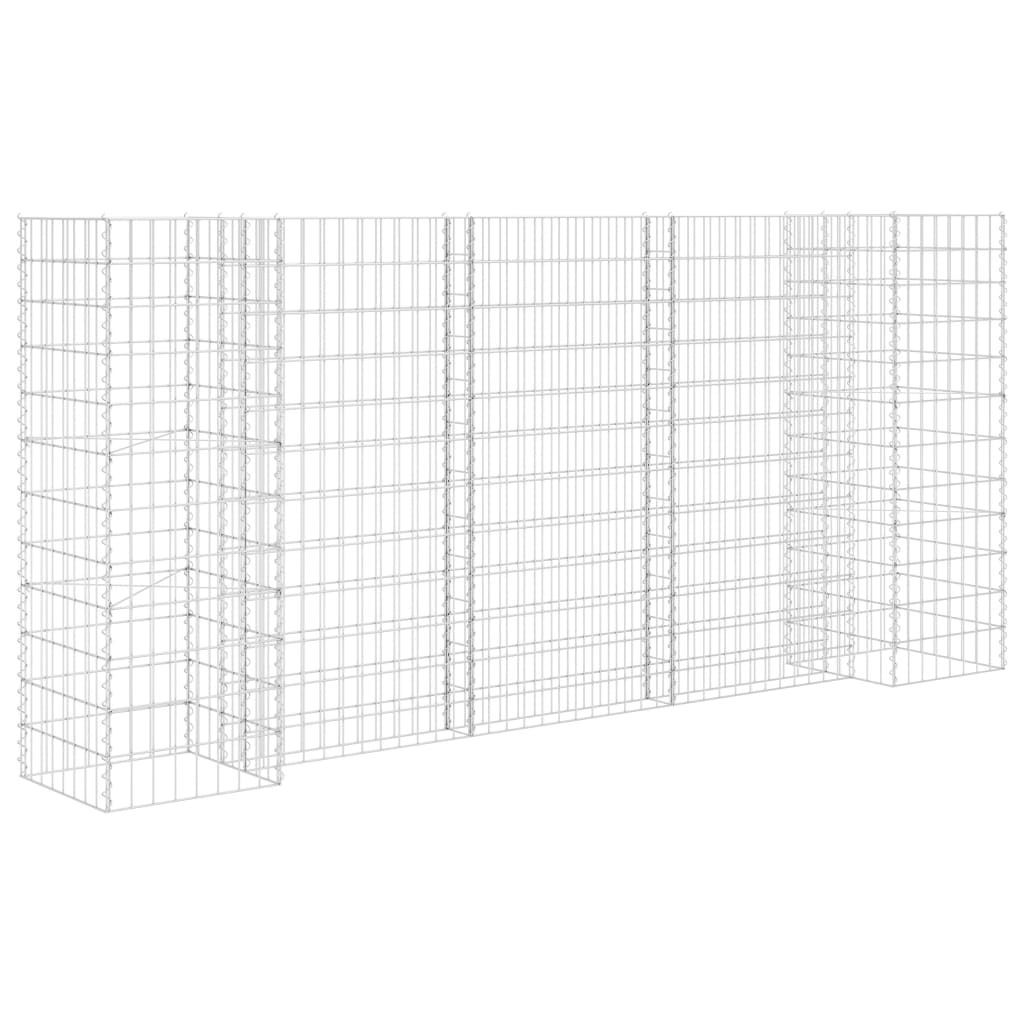 Vidaxl Gabion-Pflanzer H-förmig 260x40x120 cm Stahldraht