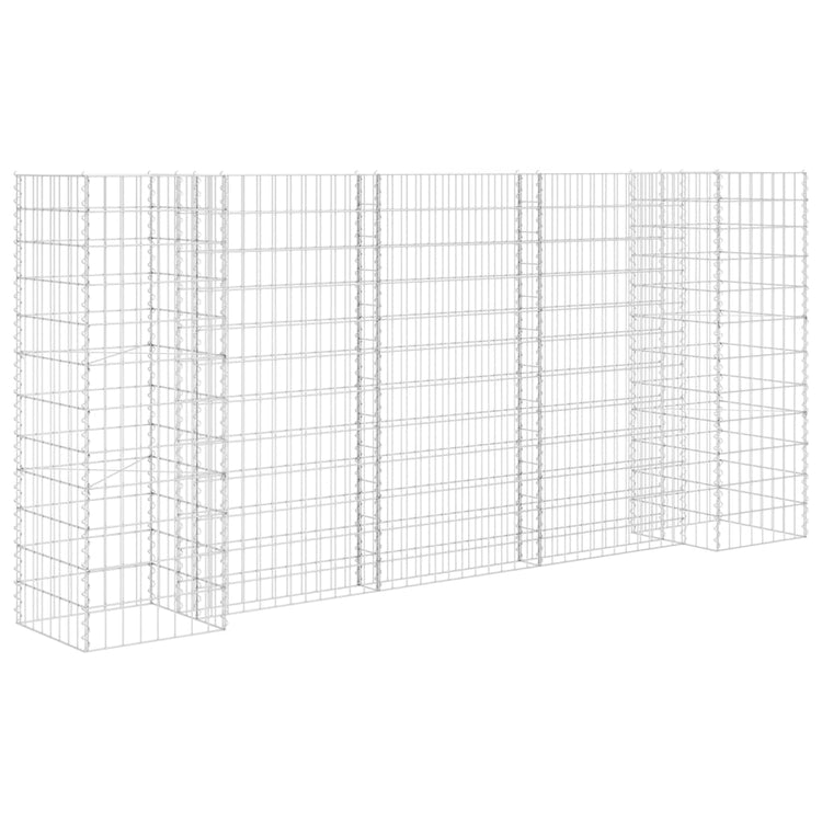 Vidaxl Gabion-Pflanzer H-förmig 260x40x120 cm Stahldraht