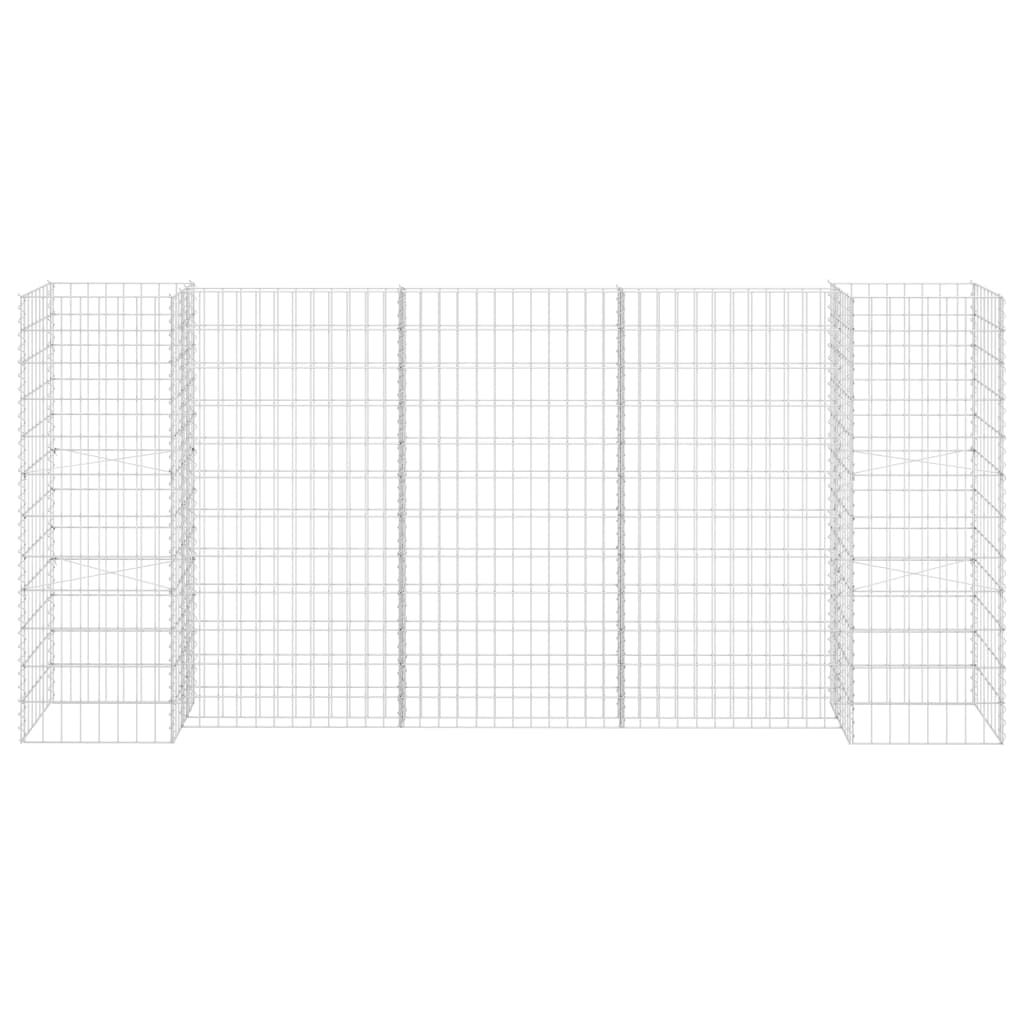 Vidaxl Gabion-Pflanzer H-förmig 260x40x120 cm Stahldraht