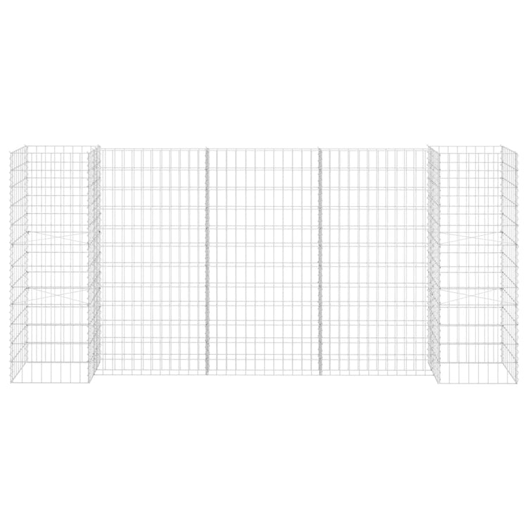 Vidaxl Gabion-Pflanzer H-förmig 260x40x120 cm Stahldraht