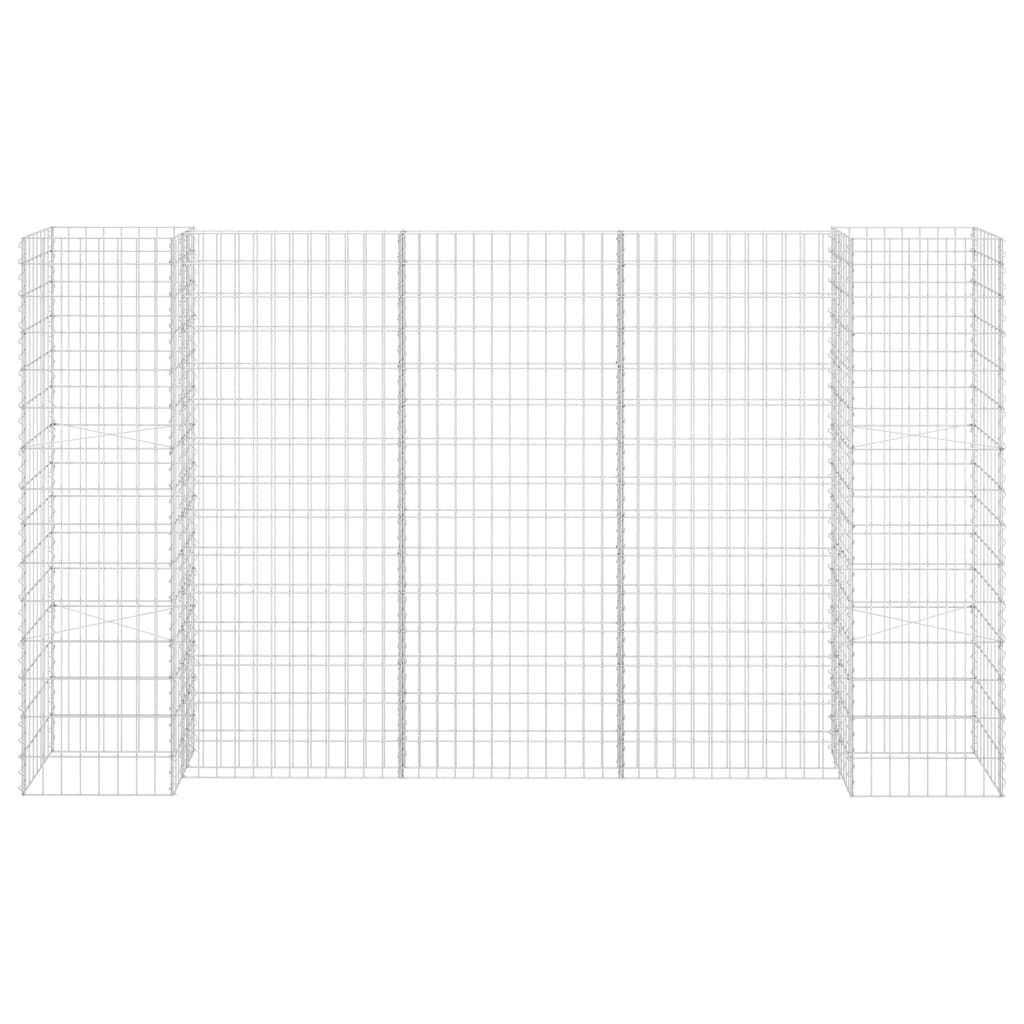 Vidaxl Gabion Planungsbox H-förmig 260x40x150 cm Stahldraht