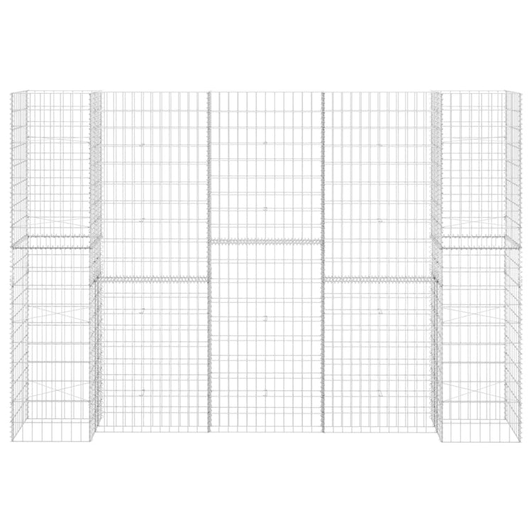 Vidaxl Gabion-Pflanzer H-förmig 260 x 40 x 180 cm Stahldraht