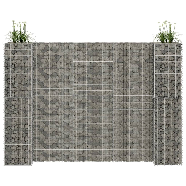 Vidaxl Gabion-Pflanzer H-förmig 260 x 40 x 180 cm Stahldraht