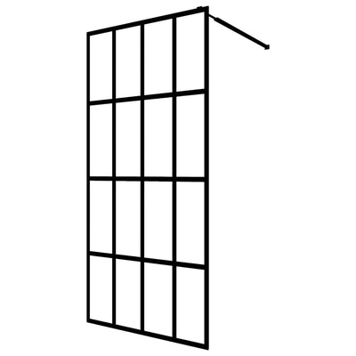 Vidaxl Walk -in Duschwand 90x195 cm transparentes Temperaturglas