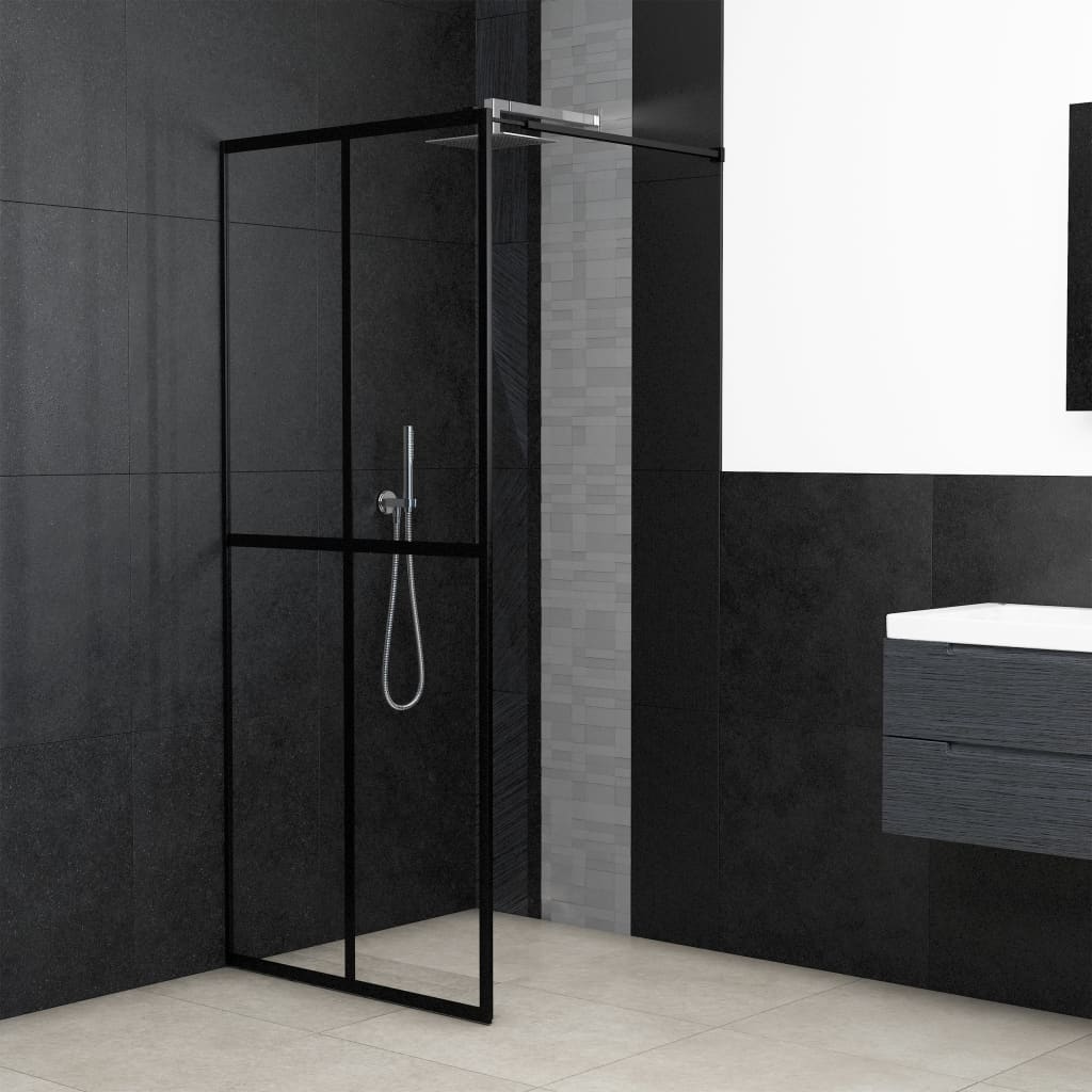 Vidaxl Walk -in Duschwand 90x195 cm transparentes Temperaturglas