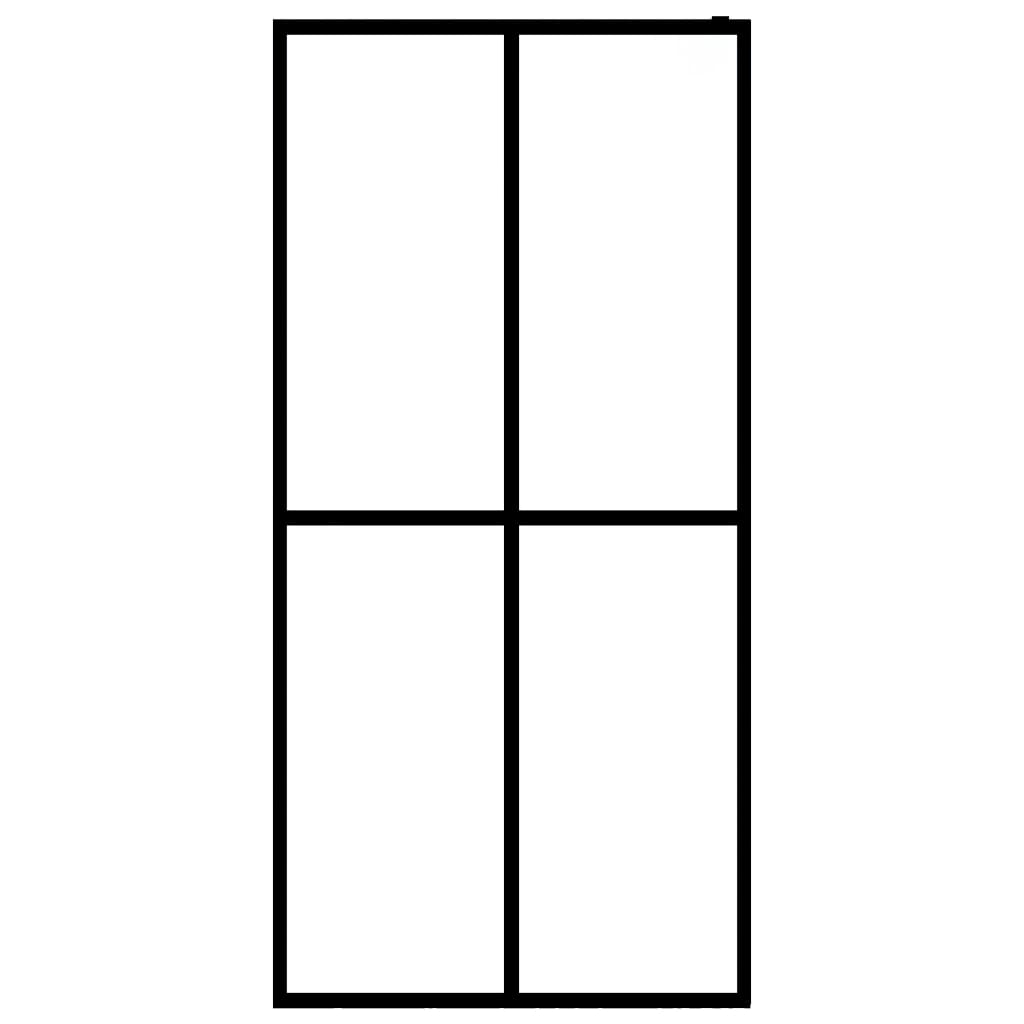 Vidaxx begehbare Duschkabine 80x195 cm aus mattem Hartglas