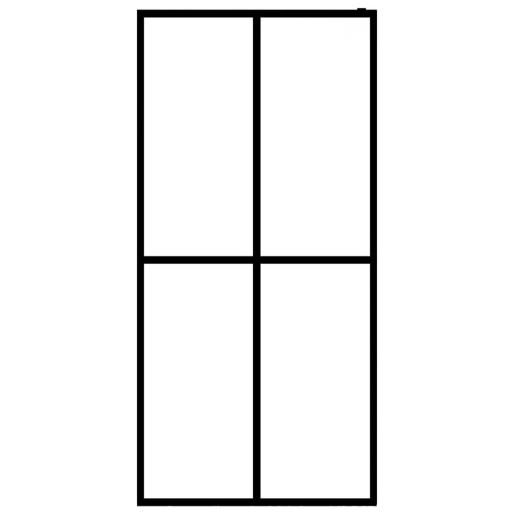 Vidaxx begehbare Duschkabine 80x195 cm aus mattem Hartglas