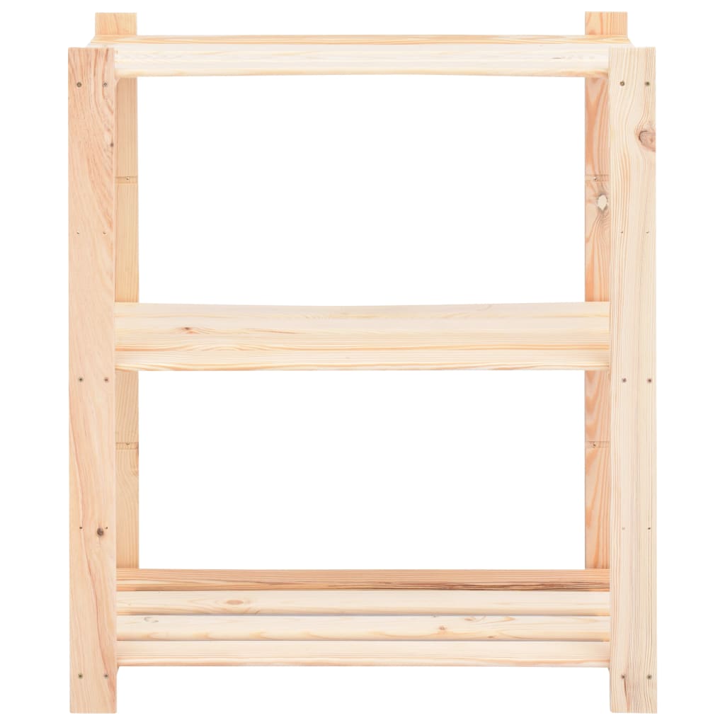 VIDAXL-LAGER RAK 3-LAYER 80X38X90 CM Festkiefer Holz 150 kg